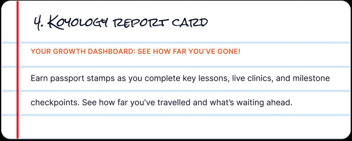 4. Koyology Report Card